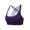Purple, variant on AEXTO YOGA Womens Strappy Sports Bra - Criss Cross Back Padded Medium Support Wireless Gym Cami Workout Yoga gym sport bra