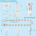 thumbnail image 2 of Bling Tumbler Accessories Kit for Stanley 20/30/40 oz Tumblers, Sparkly White Bow Decor Set with Straw Topper, Handle Strap, Cup Boot & Chain Charms, 2 of 6