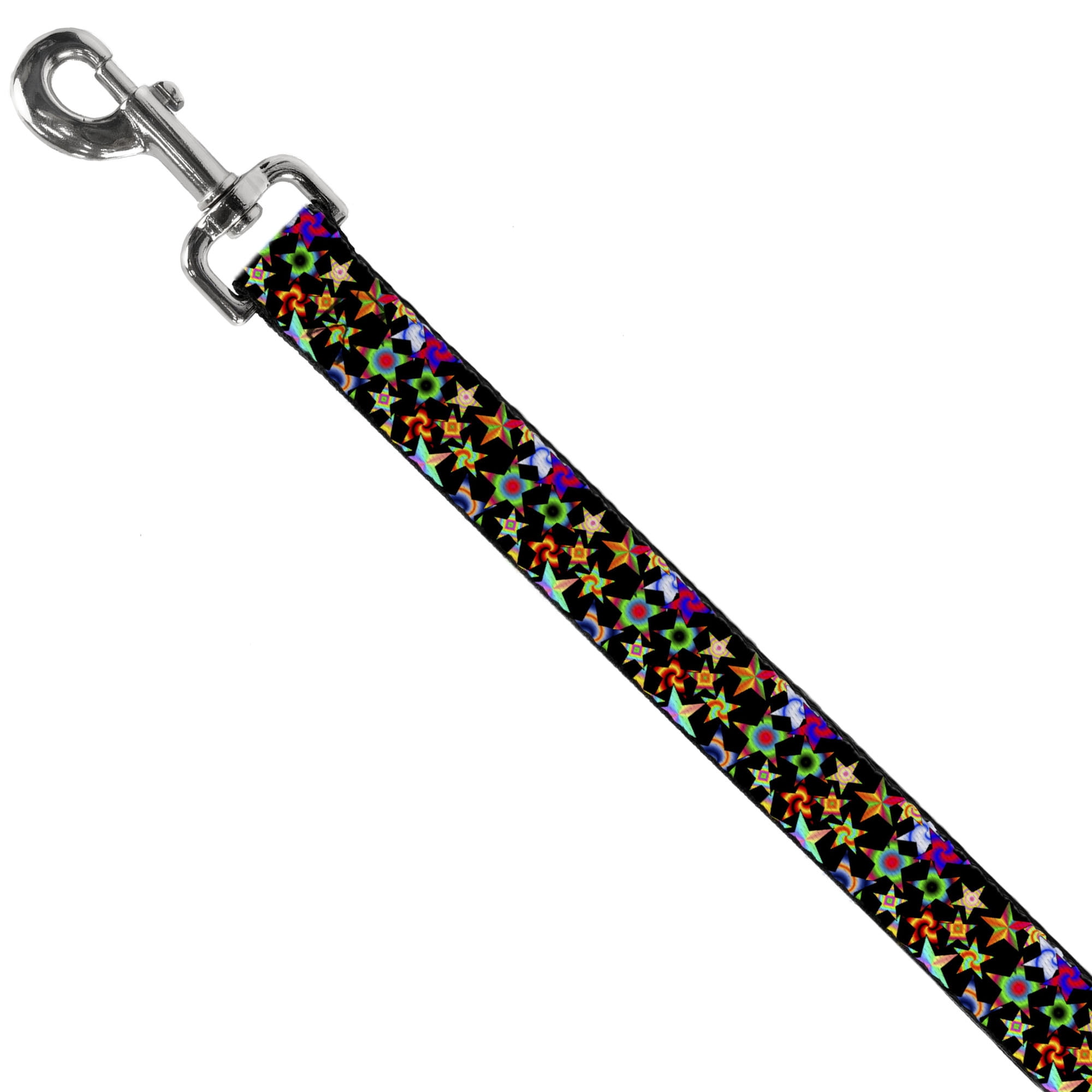 Buckle-Down Pet Leash, Dog Leash, Kaleidostarz, 6 Feet Long 1.0 Inch Wide