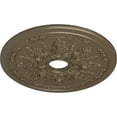 thumbnail image 3 of Ekena Millwork 23 5/8"OD x 4"ID x 1 1/2"P Rose and Ribbon Ceiling Medallion (Fits Canopies up to 4"), Hand-Painted Warm Silver, 3 of 5