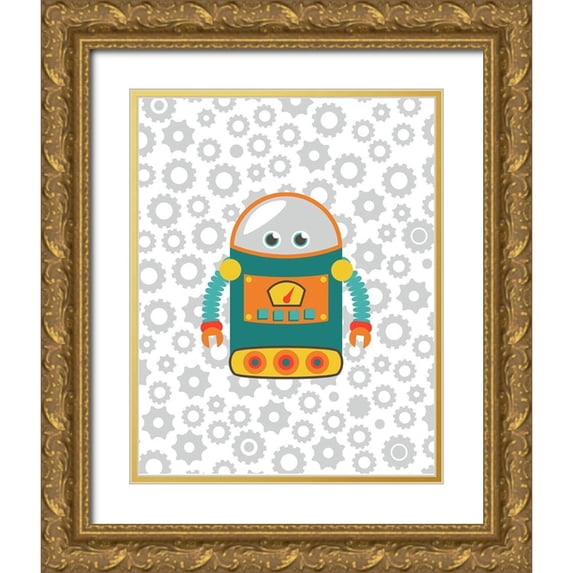 Robinson, Tamara 26x32 Gold Ornate Wood Framed with Double Matting Museum Art Print Titled - Robot II