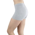 thumbnail image 3 of ToBeInStyle Women's Cotton-Spandex Blend 12" Outseam Shorts XL, Heather Grey, 3 of 4