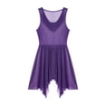 thumbnail image 6 of Zaldita Lyrical Dance Dress for Women Asymmetrical Praise Dance Tunic Overlay Worship Dress Purple XL, 6 of 7