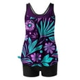 thumbnail image 4 of RQYYD Swimsuit for Women 2024 Two Piece Bathing Suits with Shorts Plus Size Tankini Swimwear Tummy Control Modest Swimsuit, 4 of 5