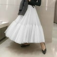 thumbnail image 5 of Women's A Line Party Dinner Tutu Skirt Brown Stretchy High Waisted Flared Skirt Half Skirt Silk Midi Skirt Plaid Skirt Set Ballet Skirts Mini Crib Skirt Split Thigh Skirt Jean Skirt for Women Stretchy, 5 of 5