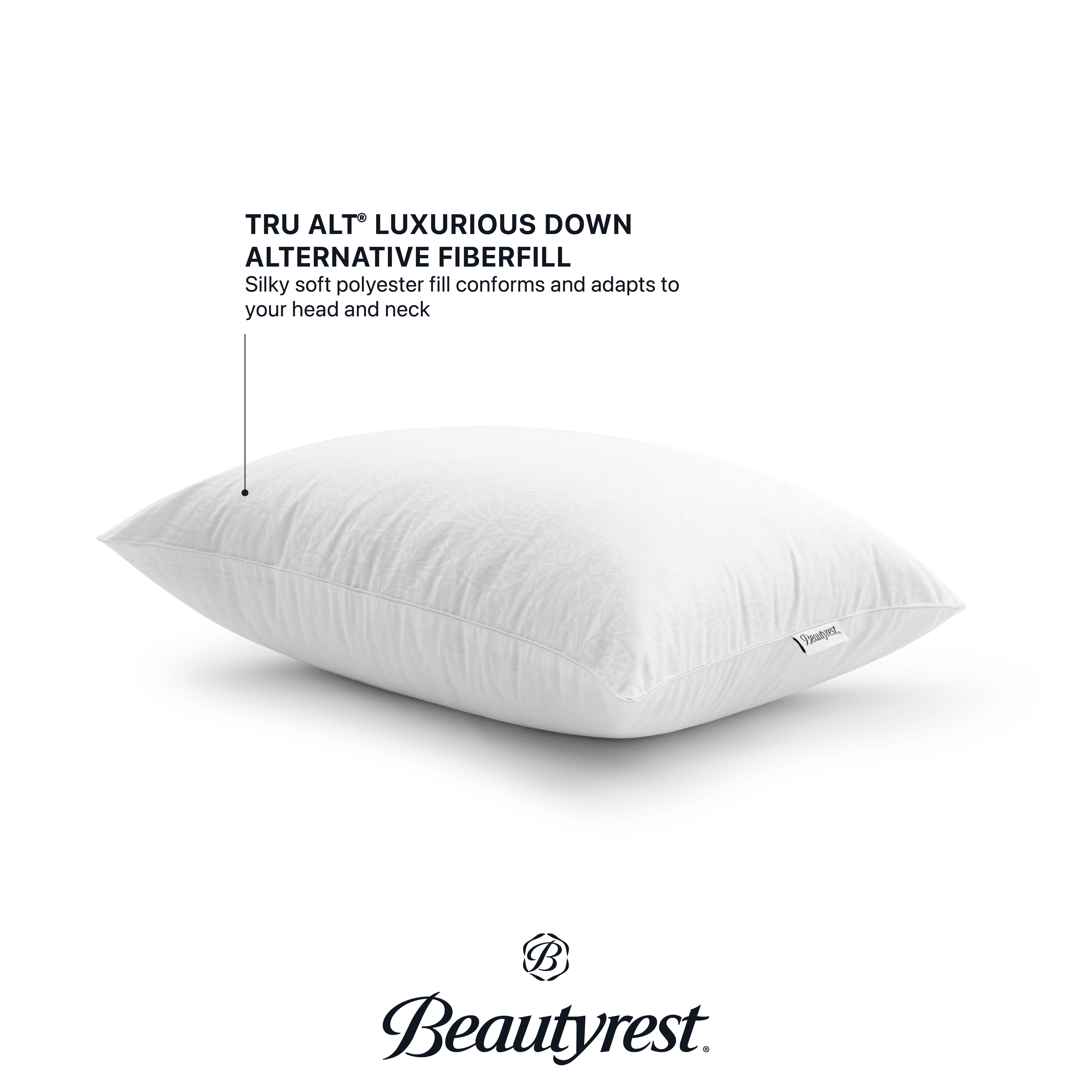 Beautyrest Cotton Luxury Down Alternative King Bed Pillow (2 Count)