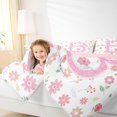 thumbnail image 4 of Manfei Girl Personalized Gifts Queen Comforter Set,Pink Letter B Bedding Sets,Cute Cartoon Floral Bedding Comforter Set For Teens,Lightweight Room Decoration Reversible,3 Pieces, 4 of 8