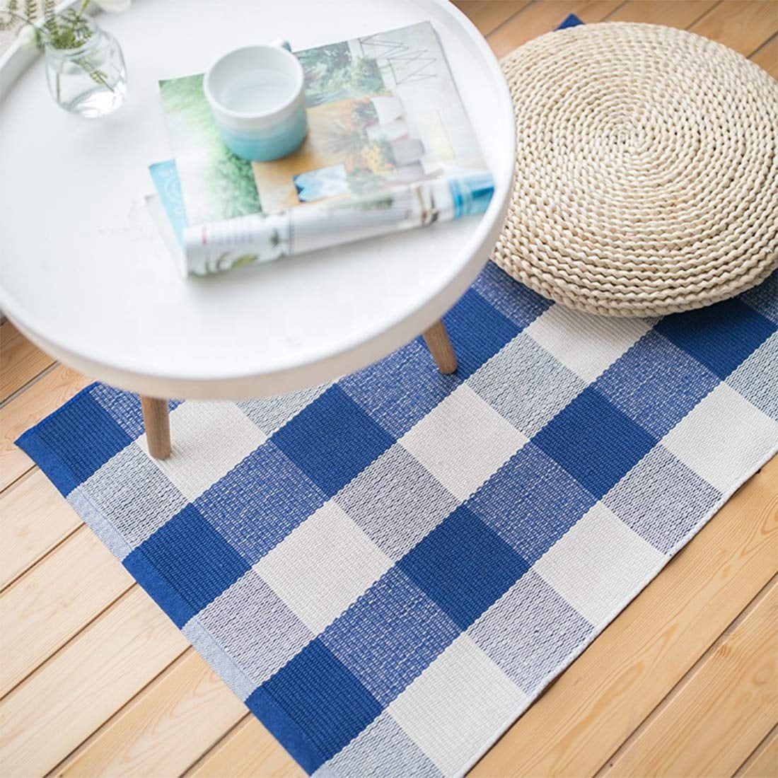 Fennco Styles Contemporary Buffalo Plaid Area Rug 24 x 35 Inch Small