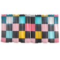 thumbnail image 7 of Yayeee Kitchen Curtains Set of 2 Light Filtering 57"x24" Over Sink Window Panels, Pink Checkered Pattern, 7 of 7