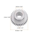 thumbnail image 3 of Uxcell Step Spur Gear 12mm Inner Hole Pinion Gear 32T Mod 1 Aluminum Alloy Motor Gear, 3 of 5
