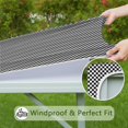 thumbnail image 6 of Black White Small Checkered Pattern Square Fitted Tablecloth with Elastic Edge,Square Table Cover,Washable Elastic Table Cover for Home Kitchen Party Decor 36"x36", 6 of 6