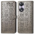 thumbnail image 4 of Funda Cartera FOXDOCK para OPPO A78 , Flip PU con Relieve de Gatos y Perros, Tarjetero y Soporte, 4 of 6