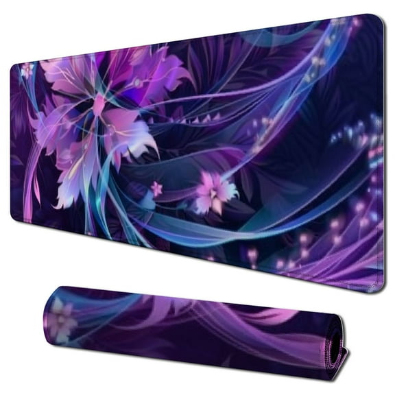 nygtbtfer Cute Pink Extra Large Keyboard Laptop Mouse Pad Desk Mat with for Women Desktop, Extended Desk Pad with Stitched Edges and Non-Slip Base 31.5x11.8 in