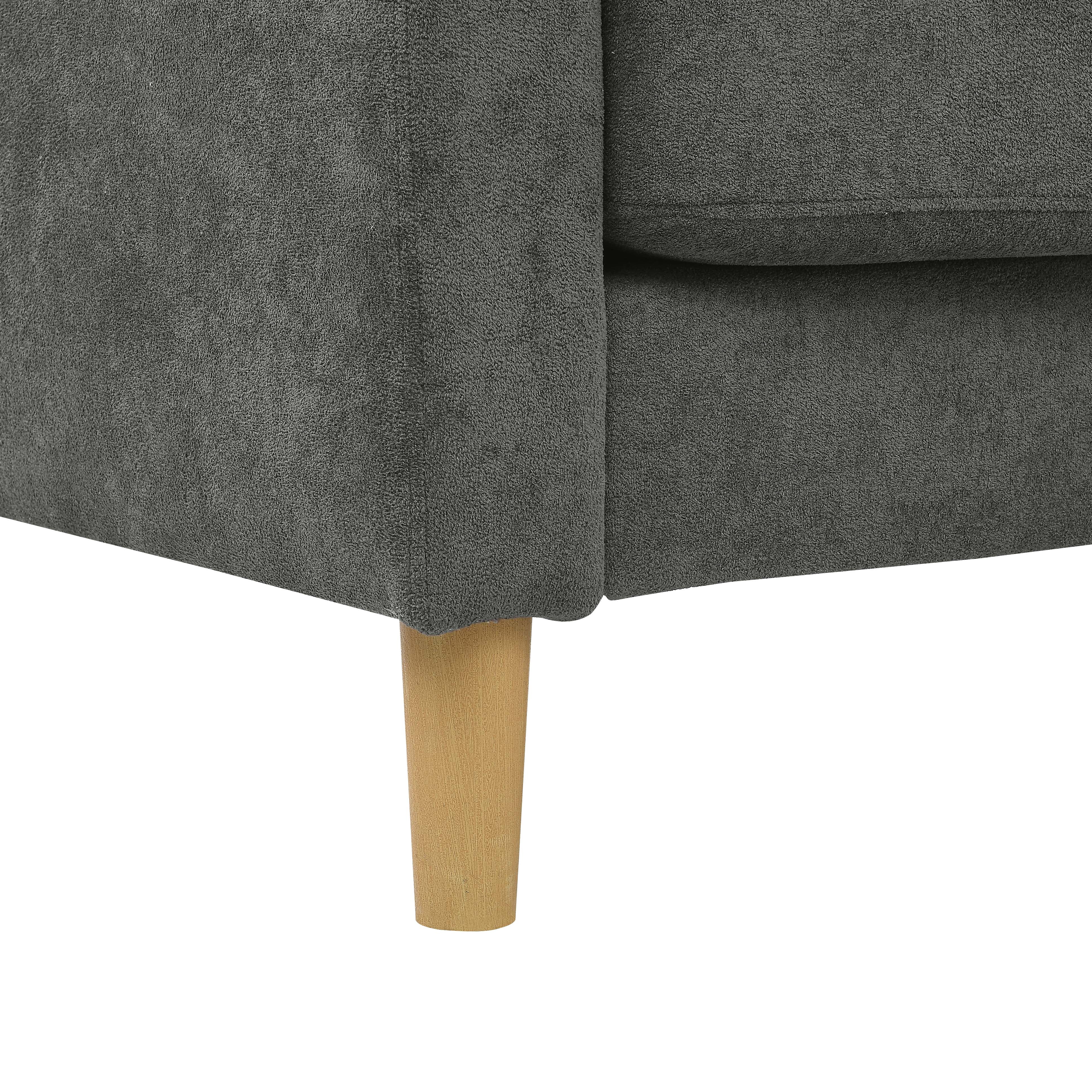 Aukfa 66" Modern Sofa, Minimalist Loveseat for Living Room, 2-Seater Couch w/ Plush Cushions, Gray
