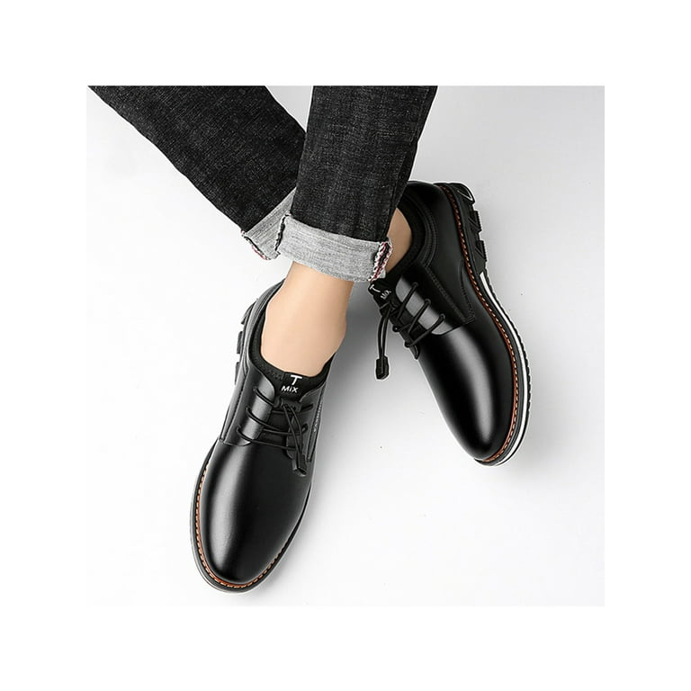 Ymiytan Men s Comfort Oxford Shoe Business Lightweight Low Top Dress Shoes Mens Formal Smooth Flat Heels Flats Walmart