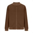 thumbnail image 7 of Women Lightweight Long Sleeve Zip Up Jacket Casual Loose Bomber Quilted Hoodie Outwear Coat Fall 2025 Full Sweatshirt, 7 of 7