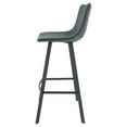 thumbnail image 3 of Modern Leather Bar Stools - Victorian Elegance, Iron Legs, Footrest - Kitchen Counter Height, 3 of 5
