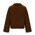 thumbnail image 5 of UYISJ Cropped Jackets for Women Long Sleeve Button Winter Coats Trendy Wool Blend Short Peacoat Fall Outwear Overcoat Coffee L, 5 of 5