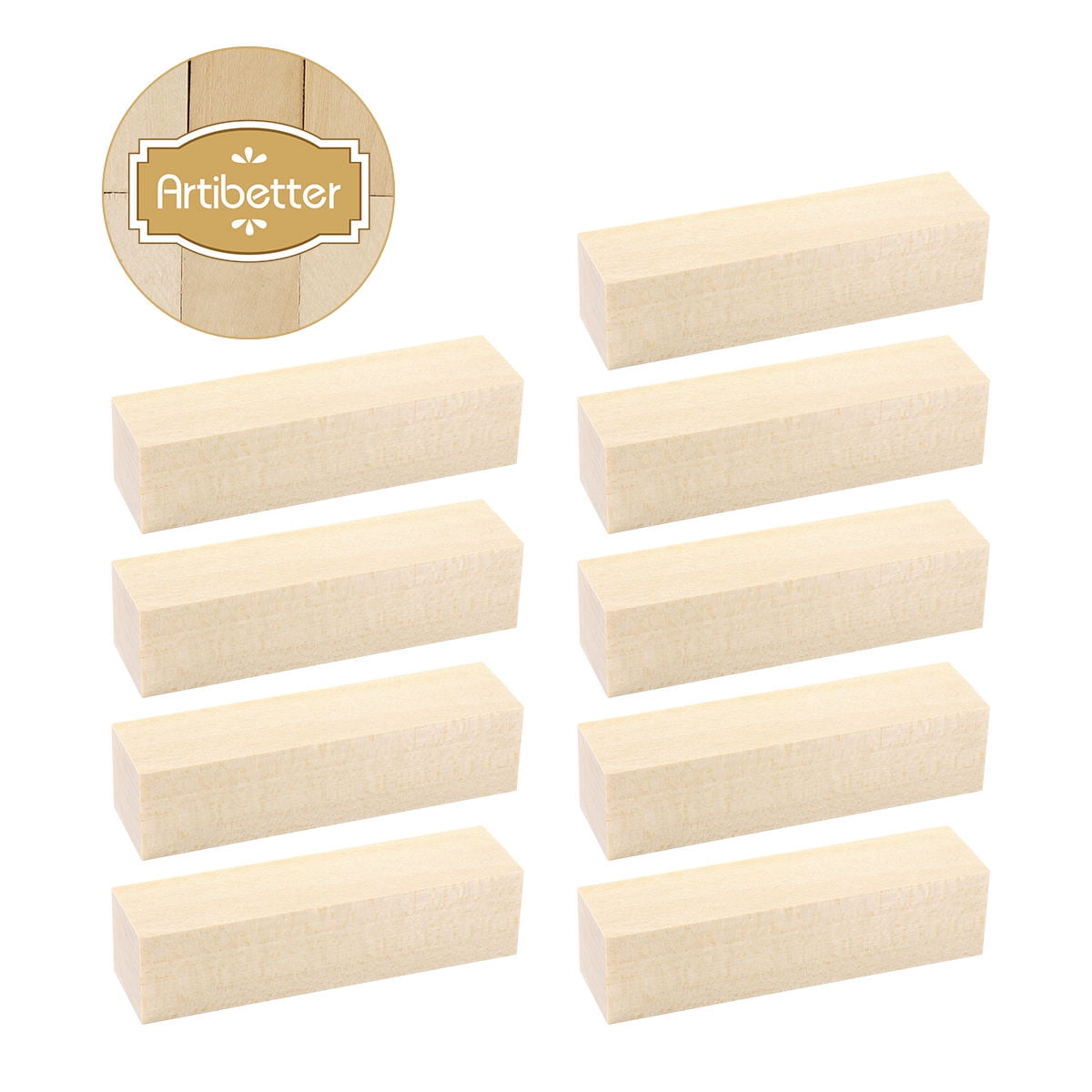 GOOHOCHY  Craft Sticks Jumbo Basswood Blocks for Carving DIY Wooden Planks