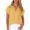 Yellow, variant on Vedolay Womens Short Sleeve Tops Women's V Neck Mesh Panel Blouse 3/4 Bell Sleeve Loose Top Shirt,Yellow XXL