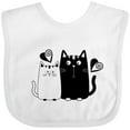 thumbnail image 3 of Inktastic Valentines Day Cat Couple Girls Baby Bib, 3 of 4