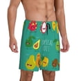 thumbnail image 2 of Kdxio Tropical Fruit Print Mens Sleep Shorts Bottoms Soft Comfy Pajama Wear Pants with Drawstring Pockets, 2 of 7