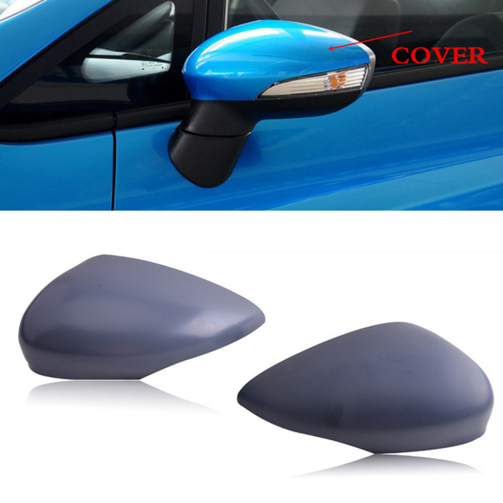 Royalr 1 Paire Rearview Mirror Covers Remplacement Caps pour Ford Fiesta 2009-2015 1594546 1594522 8A6117K747CA 8A6117K746CA