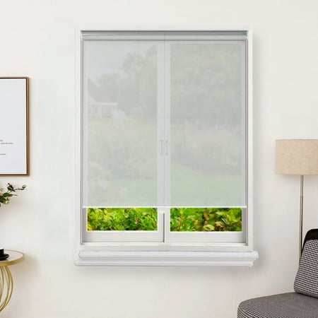 Shady Rest Solar Cordless Roll Up Shade 29x72" Ivory Multiple Sizes