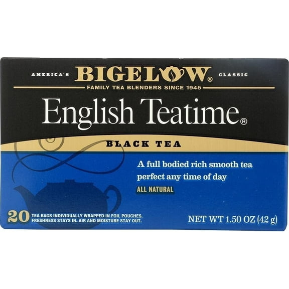 Bigelow Tea Black Tea English Teatime 20 Tea Bags Pack of 4