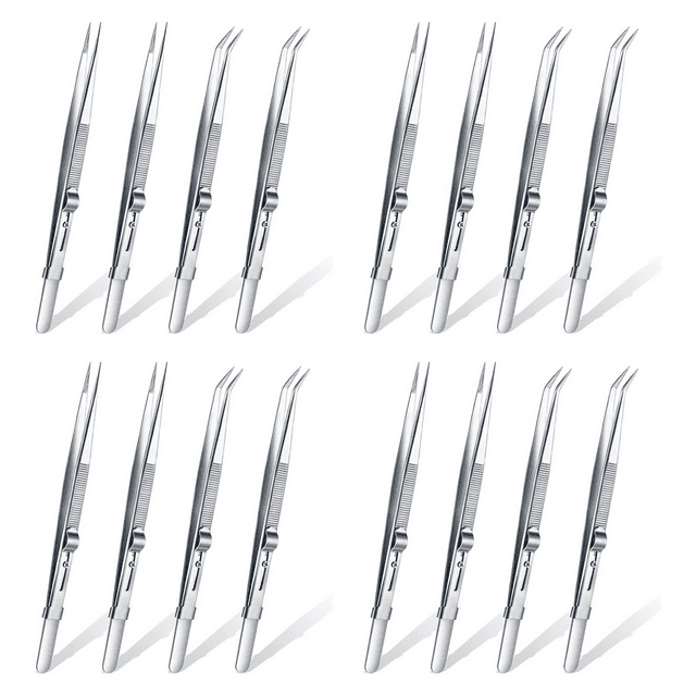 16 Pieces Precision Soldering Tweezer ESD Anti-Static Industrial Electronic Tweezers Tool Set for Jewelry Makeing Craft
