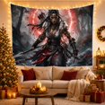 thumbnail image 3 of Moon Stars Figure with Warrior Figure Long Wind, Spooky Gothic for Gothic Decor Fans, Dark Art Decor, Halloween Gift, Tapestry Wall Hanging for Bedroom and Dorm, 3 of 7