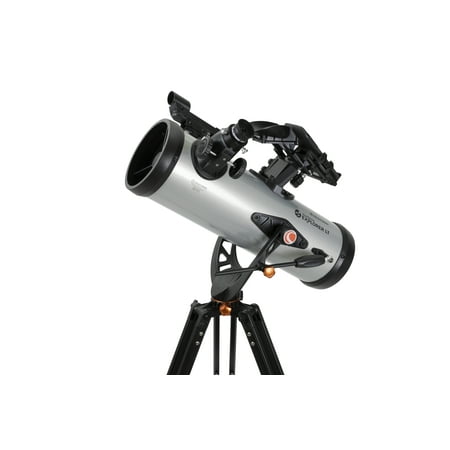 Celestron - Starsense Explorer LT 114AZ Telescope App-Enabled Newtonian Reflector Telescope - Silver/Black