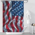 thumbnail image 2 of 2DXuixsh Shower Curtain for Bathroom Independence Day Resistant Mildew Shower Curtain Retro Decorative Bath Curtain Excluding Poles 71 X 71 Inch Shower Liners A, 2 of 8