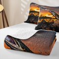 thumbnail image 4 of Erosebridal Pike Fish Print Boys Girls Twin Quilt Set, Rustic Cabin Twin Coverlet Set, Black Orange, 2-Piece, 4 of 7