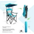 thumbnail image 6 of Folding Camping Chairs With Canopy Shade Portable Heavy Duty Outdoor Beach Chair, 6 of 8
