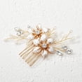thumbnail image 4 of Peigne de Mariée Doré Fait Main Pince à Cheveux Accessoires de Cheveux de Mariage pour Femmes, 4 of 7
