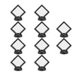 thumbnail image 4 of Estante de almacenamiento de anillo 10 unids delicado marco flotante de la joyería Soportes de exhibición (negro), 4 of 7