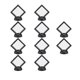 thumbnail image 4 of Estante de almacenamiento de anillo 10 unids delicado marco flotante de la joyería Soportes de exhibición (negro), 4 of 7