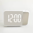 thumbnail image 2 of Réveil à Projection Numérique avec Date de Température Coque Blanche, 2 of 8