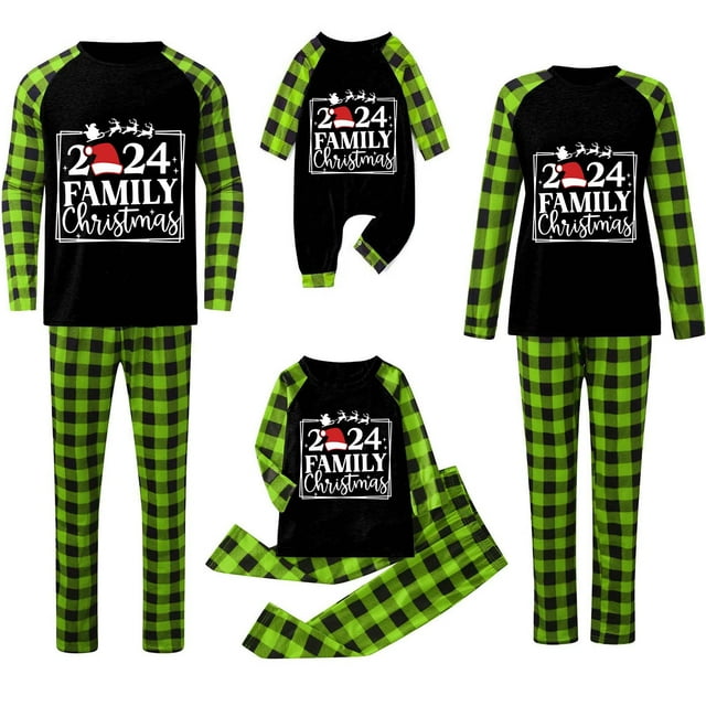 Commandes Récentes yoeyez Noël Family Pyjamas 2024 Arbre de Noël Famille Pyjamas de Noël Ensembles Assortis Xmas Vacances Pjs Jammies Ensemble de Nuit