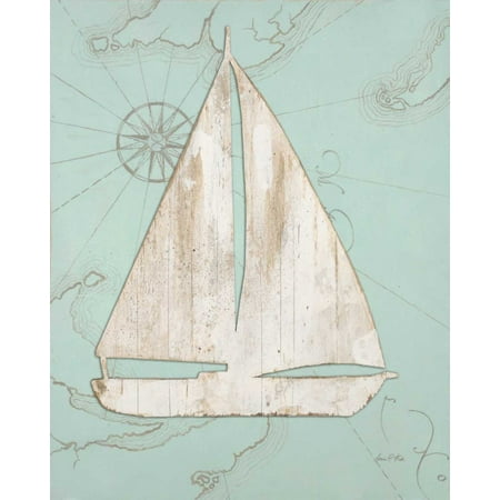 Coastal Sailboat Stretched Canvas - Arnie Fisk (24 x