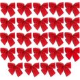 thumbnail image 1 of Velours Rouge Nuds De Ruban - Arbre De Nol Dcoration - Christmas Cadeaux / Prsente - Arts Artisanats, 1 of 5