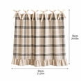 thumbnail image 2 of Checkered Tie Top Oven Curtain, Light Filtering Farmhouse Kitchen Window Valance for Small Windows, 21 X 30 Inch Rustic Home Decor Housewarming Gift, 2 of 3