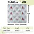thumbnail image 2 of Light Blue Christmas Tree Pattern Square Fitted Tablecloth with Elastic Edge,Square Table Cover,Washable Elastic Table Cover for Home Kitchen Party Decor 34"x34", 2 of 6