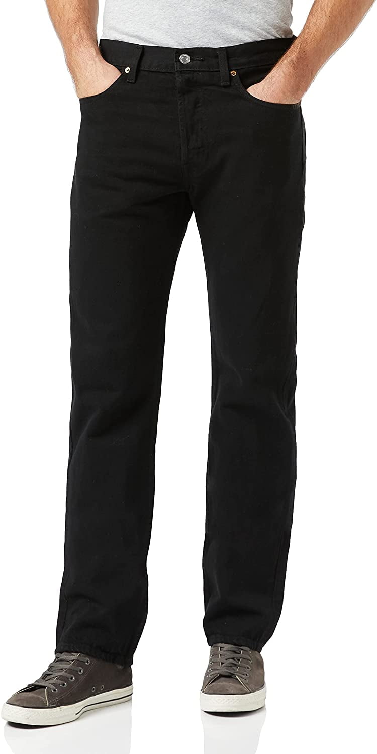Levi's Men's 501 Original Fit Jeans Regular 33W x 30L Modern Black With  Black Fill 