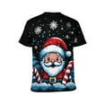 thumbnail image 2 of Men's Christmas T Shirt, 3D All Over Print Santa Claus Graphic Tee, Funny Holiday Short Sleeve Crew Neck Top for Men, Soft Stretchy 88% Polyester 12% Spandex, S-4XL, 2 of 7