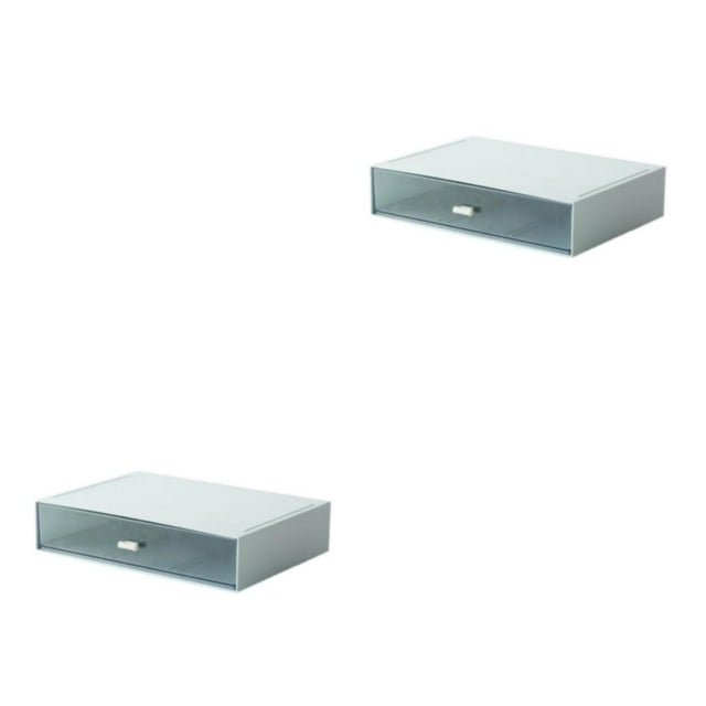 braveheart Efficient Desktop Storage Organizer - Workspace With Ease Convenient Drawer Storage Organizer blue 1 drawer 2Set