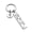 Letter F Silver, variant on I Love You More The End I Win Keychain with 26 Letters for Boyfriend Girlfriend Couple Bithday Valentines Day Gifts