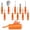 Orange, variant on SeekLGT Pumpkin Carving Tools, Stainless Steel Pumpkin Punchers Kit, Face Pattern Stencil Cutters Set for Halloween Decorating, Cookie Baking & DIY Crafts, 10Pcs