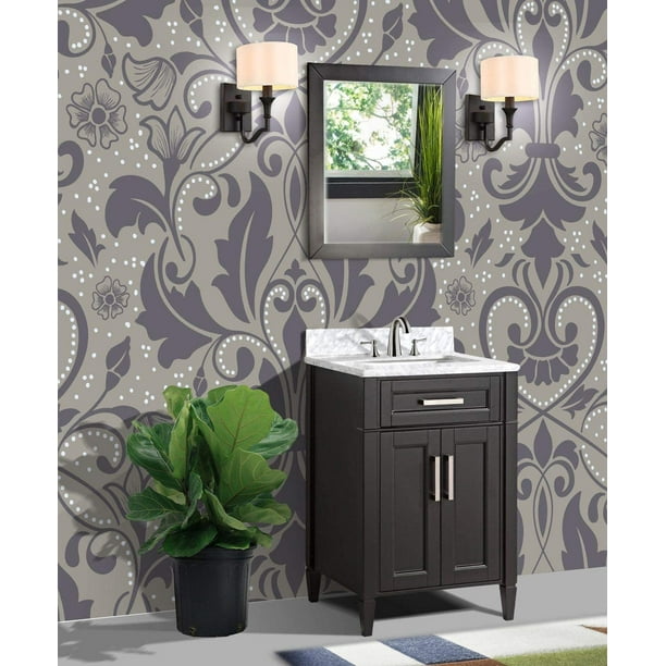 Vanity Art 24Inch Single Sink 3Hole Bathroom Vanity Set Carrara